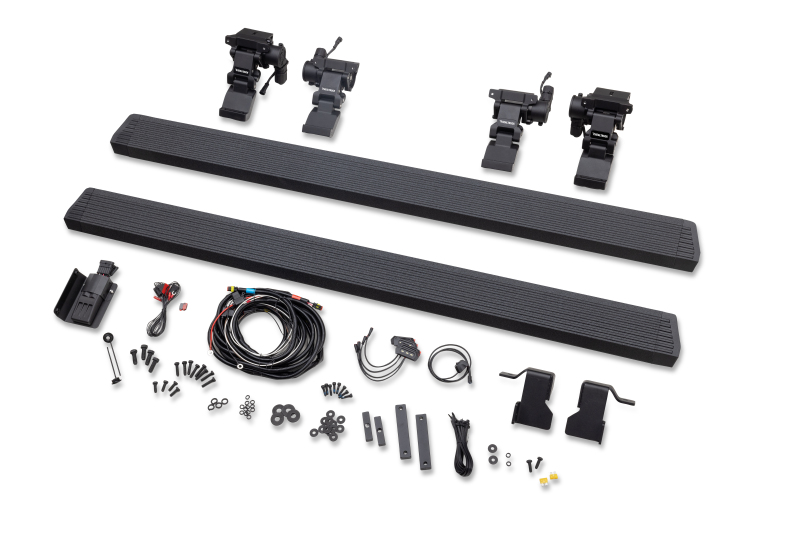 Jeep Wrangler Running Boards - Go Rhino - VoltStep Electric, Bedliner Coating - Black - `18-`24